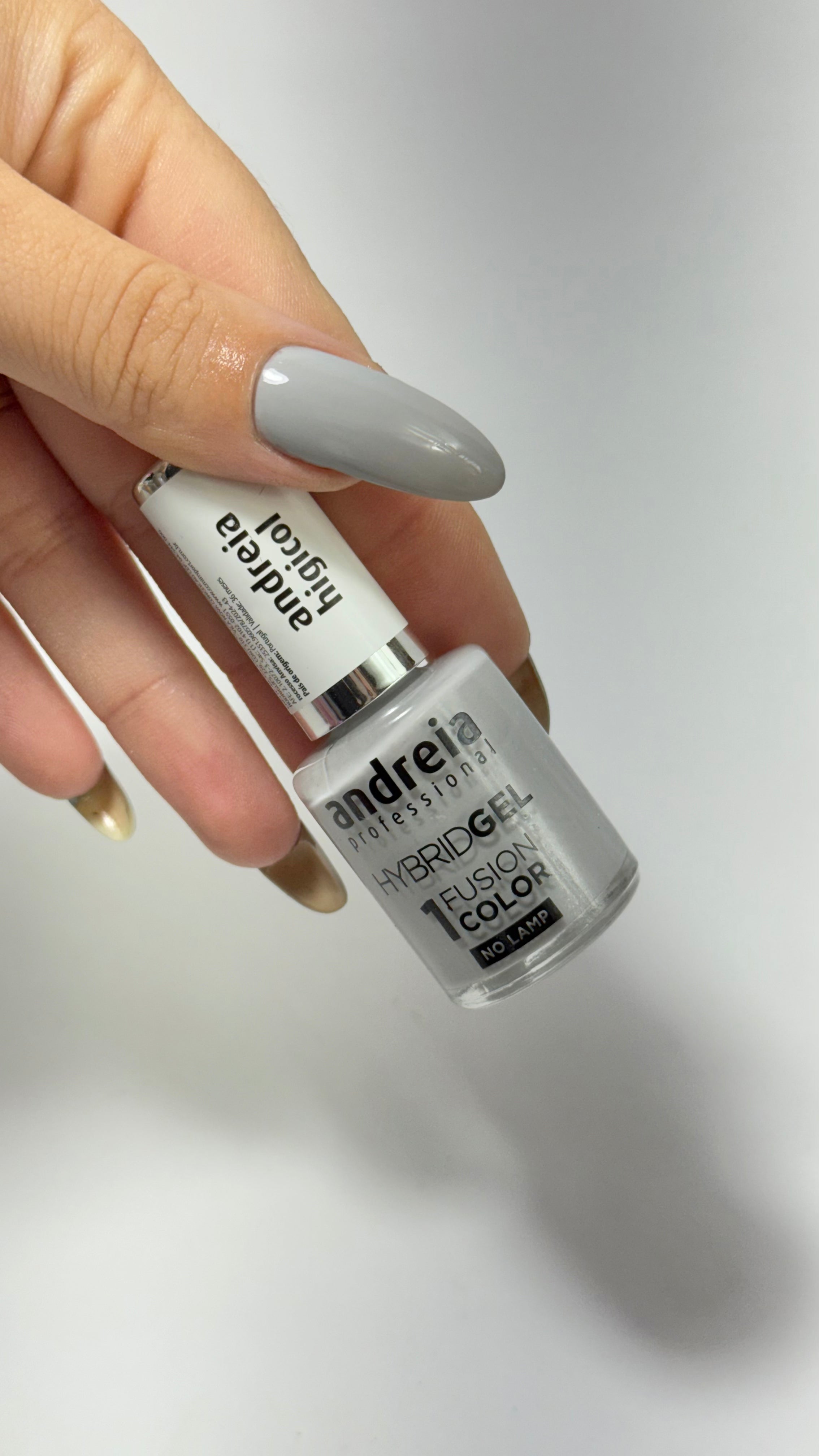 Andreia Hybrid-Gel-Nagellack – Langlebig, Ohne UV-Lampe, 2-Schritte, Farbe H5 Grau